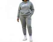Elastic Waistband And Cuffs Sweatpants In Gray