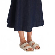 Women's Arizona Suede Leather Sandal In Oyster
