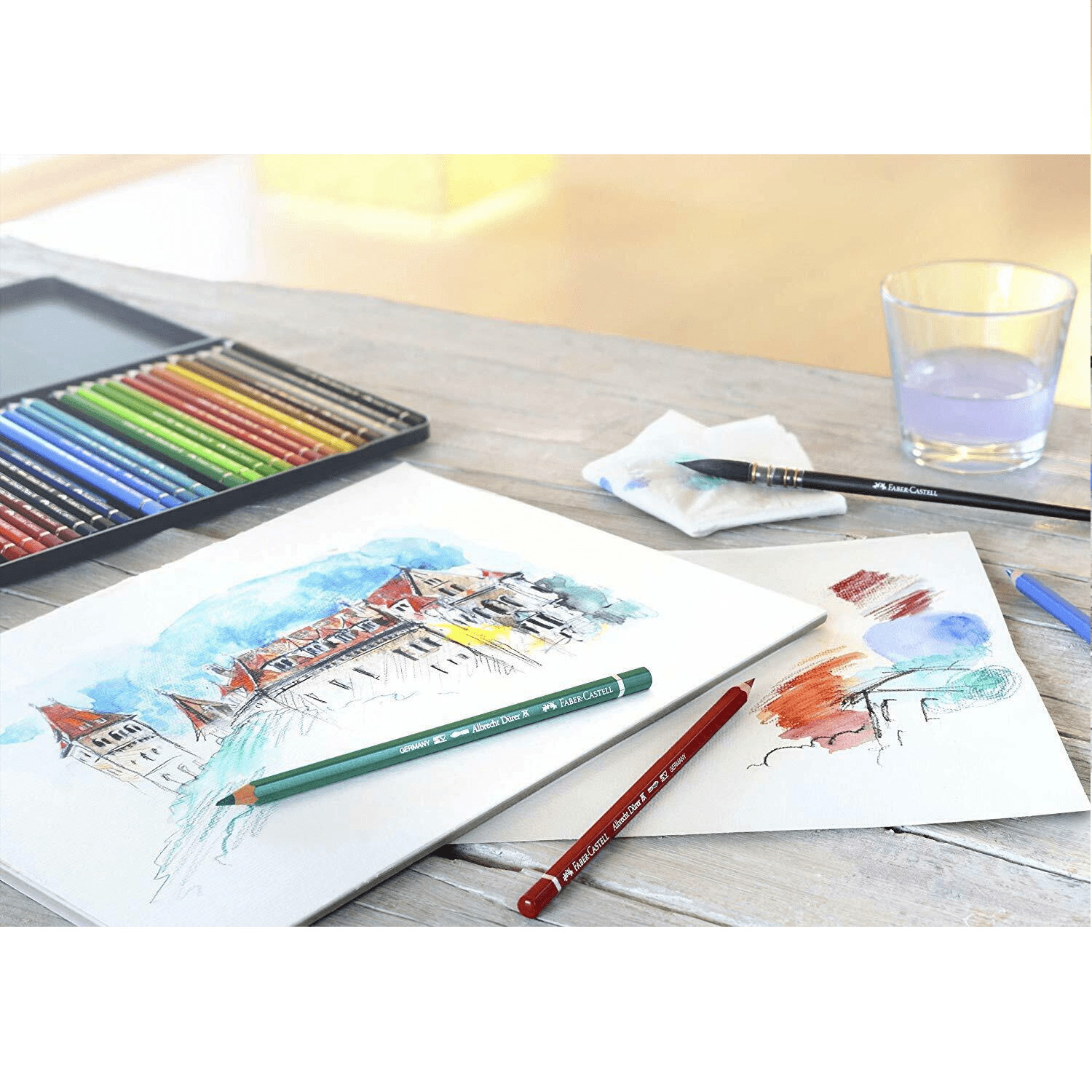 120 Faber-Castell Watercolour Albrecht Durer Colour Pencils Wooden Case