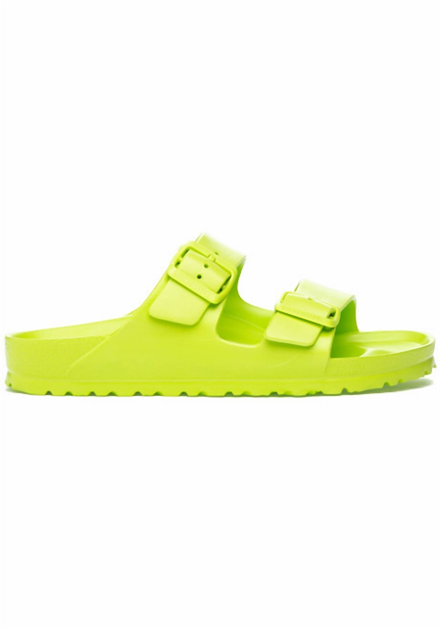 Women's Arizona Eva Two Strap Sandal - Narrow In Active Lime