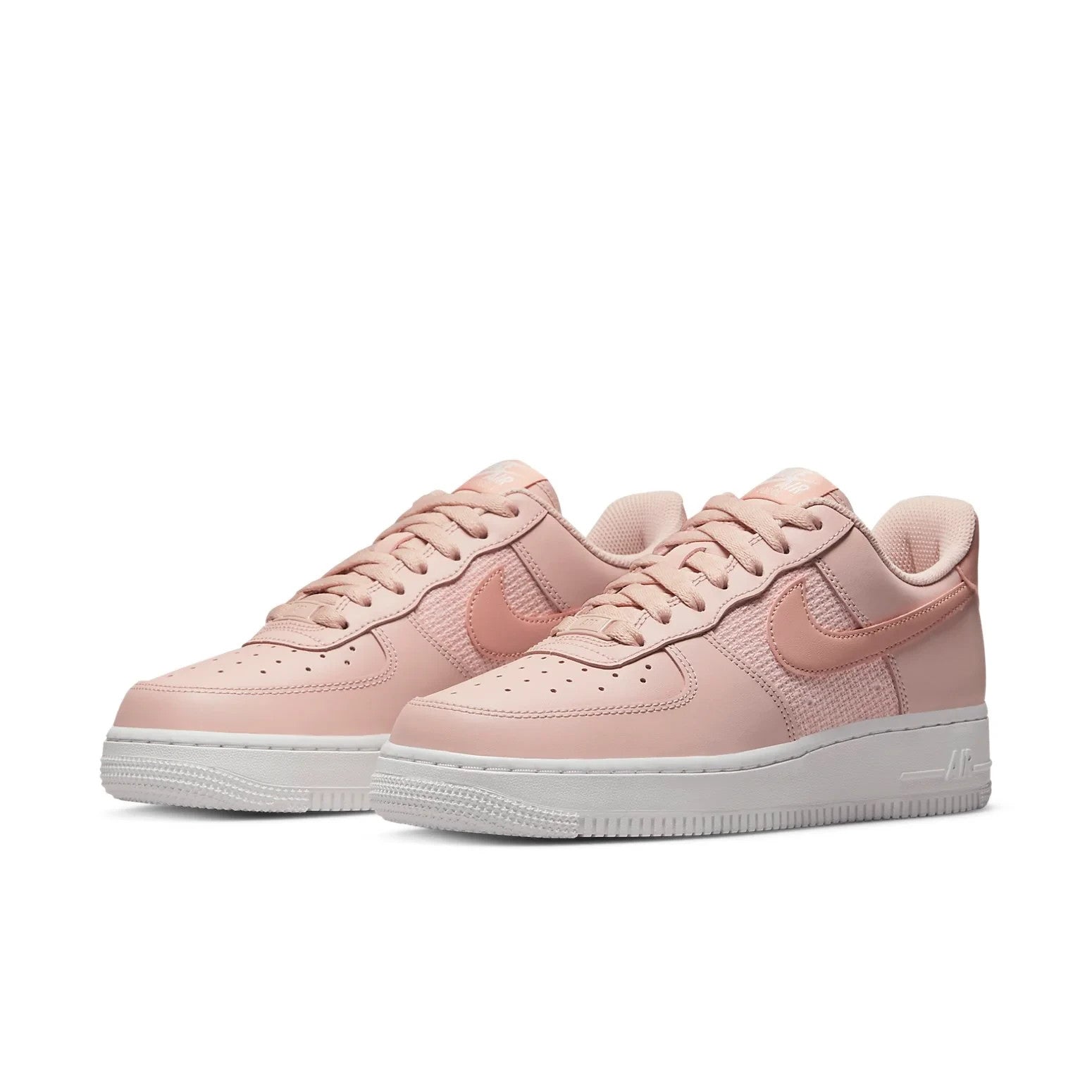 Women's Nike Air Force 1 Low DJ9945-600 Sneakers Pink Leather Lifestyle Shoes