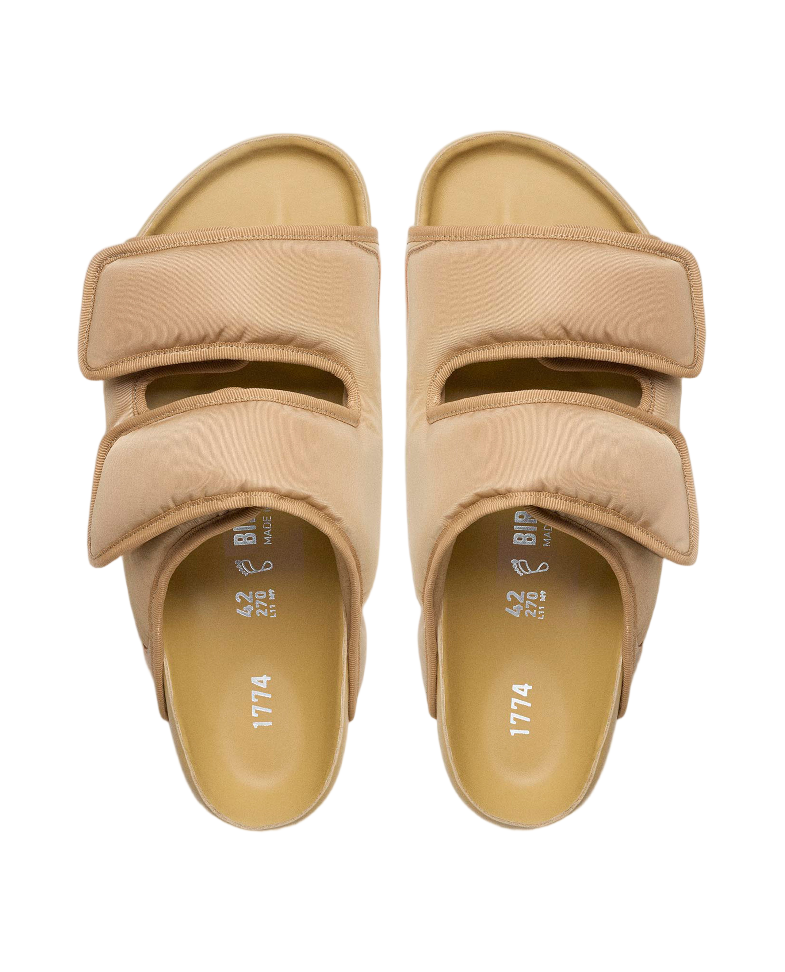 Double Adjustable Strap Open Sandal In Padded Nylon