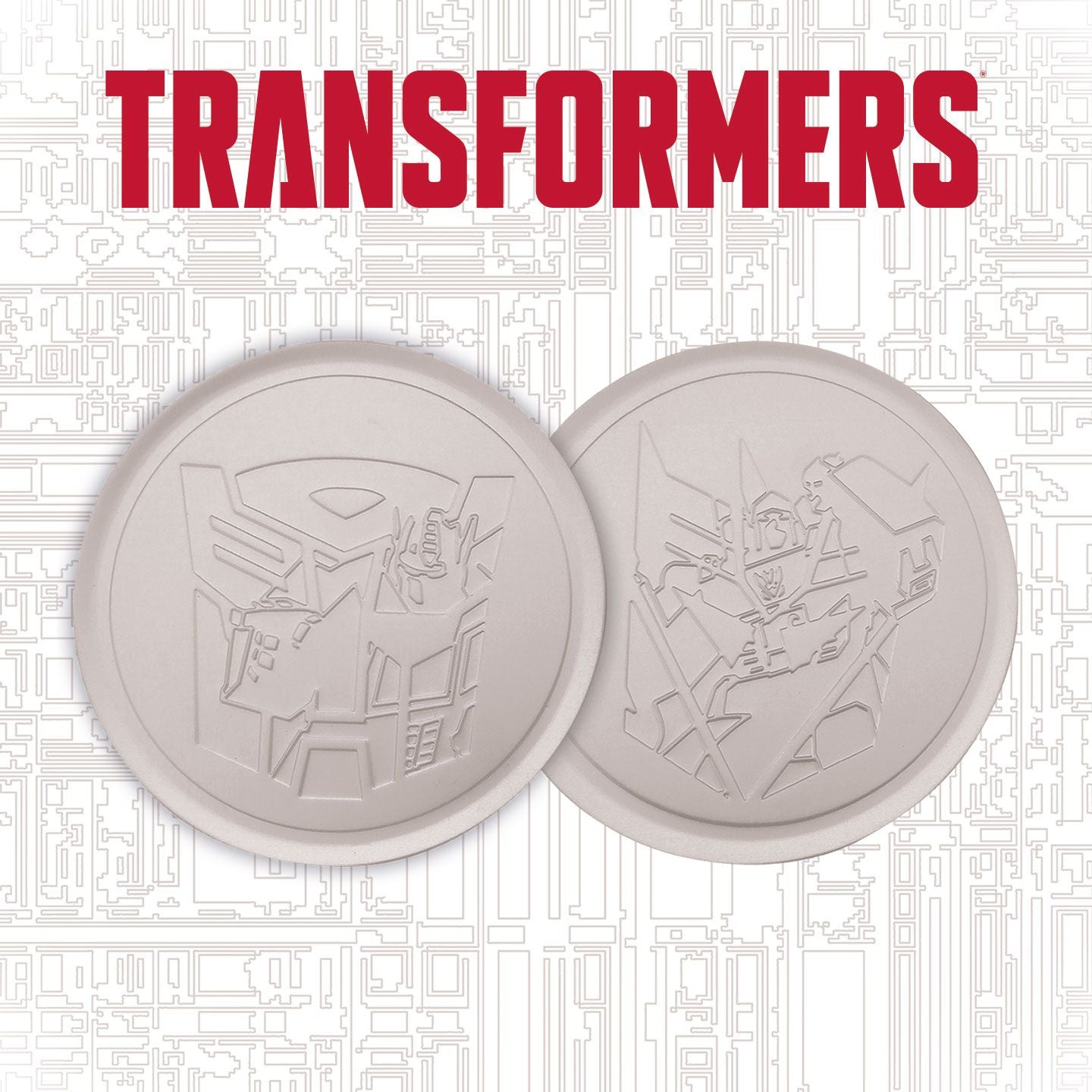 Fanattik Transformers Set of 4 Embossed Metal Coasters