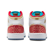 Youth Nike Air Jordan Mid NC to Chicago FB2212- Sneaker White Shoes HTAT1