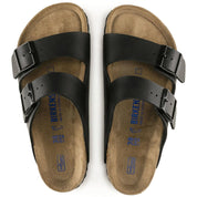 Unisex Arizona Soft Footbed Sandal In Black Birko-Flor