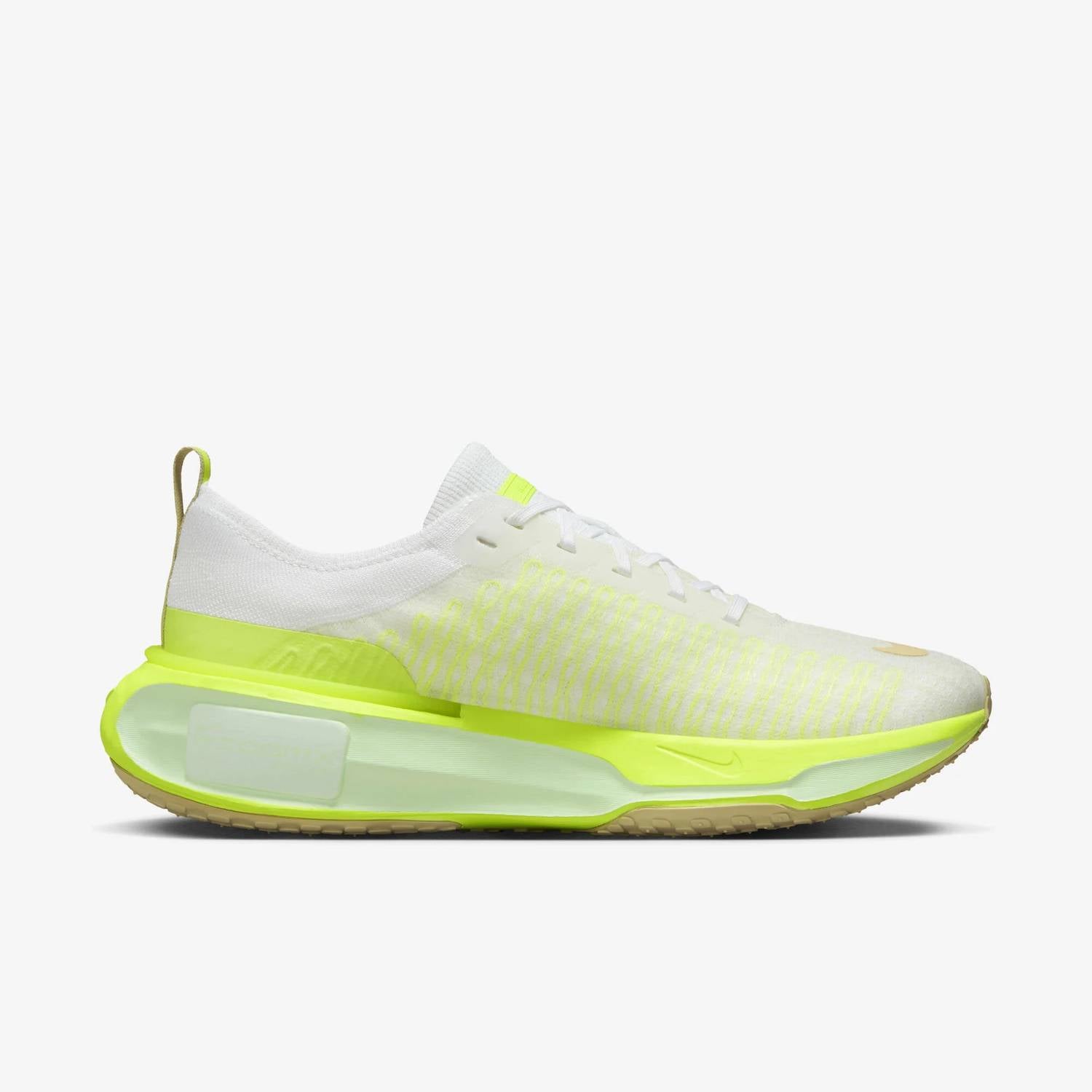 Men's Zoomx Invincible 3 Road Running Shoes In White/volt
