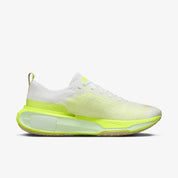 Men's Zoomx Invincible 3 Road Running Shoes In White/volt