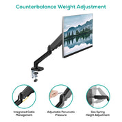 Activiva 17"~32" Single Screen Steel Gas Spring Monitor Arm