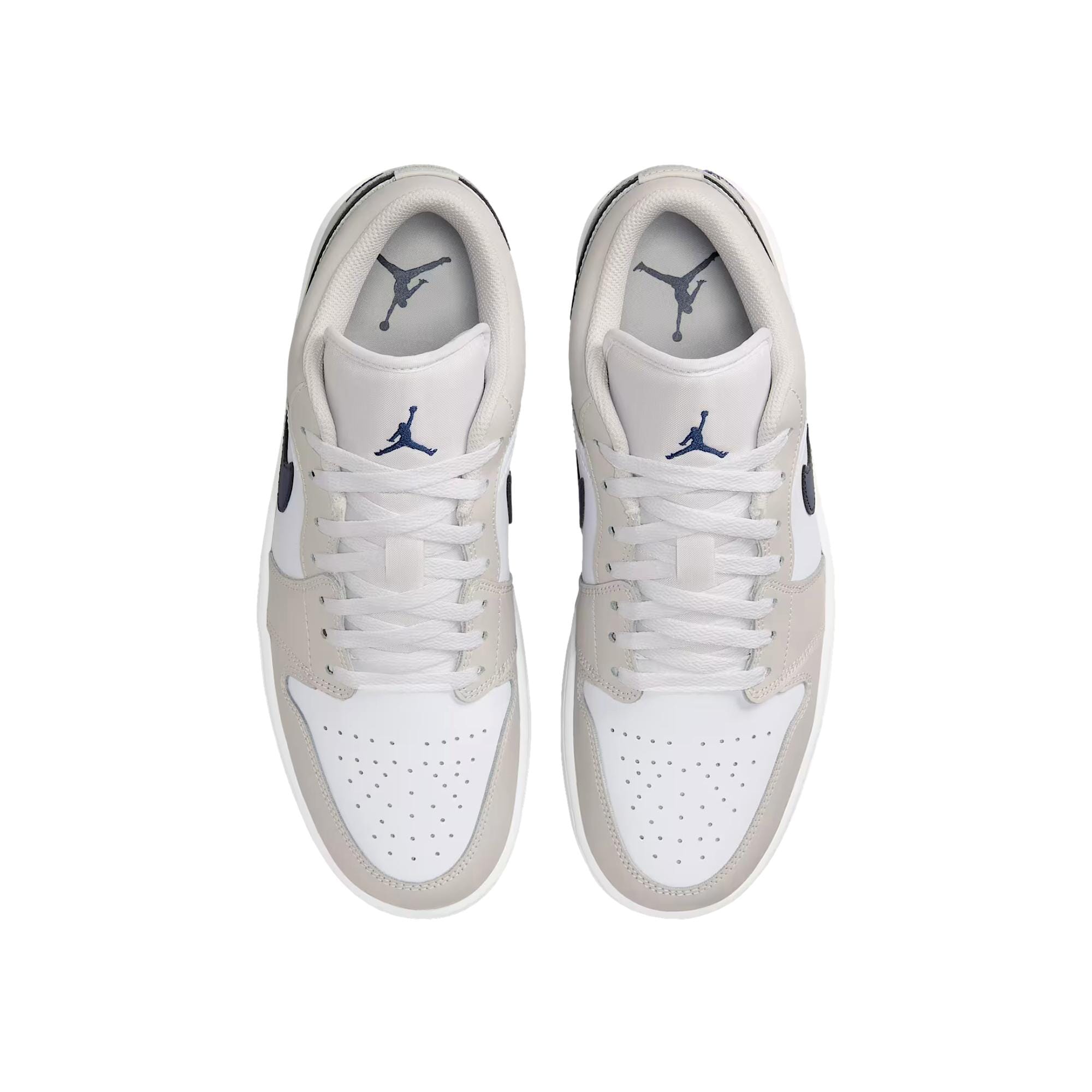 Men's Nike Air Jordan 1 Low White / Midnight Navy 553558-146