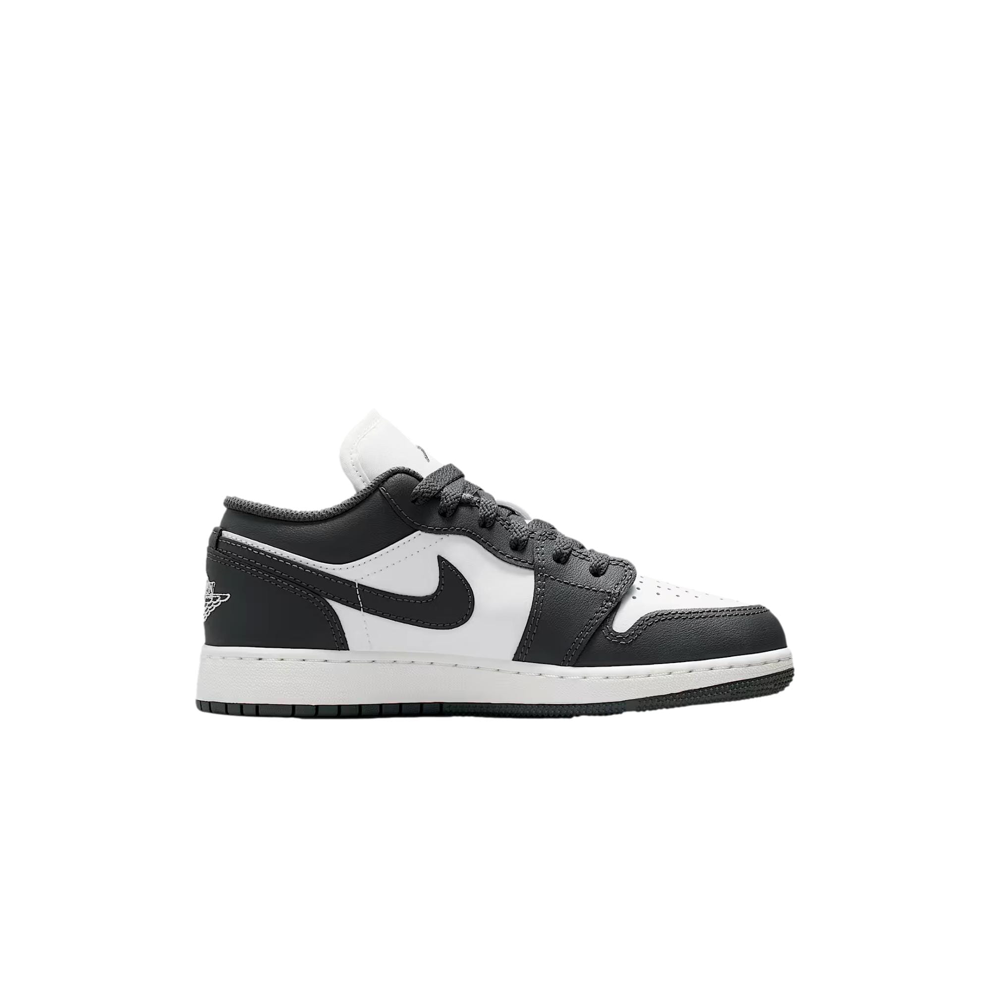 Grade-School Nike Air Jordan 1 Low Iron Grey / Summit White 553560-044