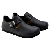 Women's Birkenstock London Oiled Leather Black Oiled Leather 166541