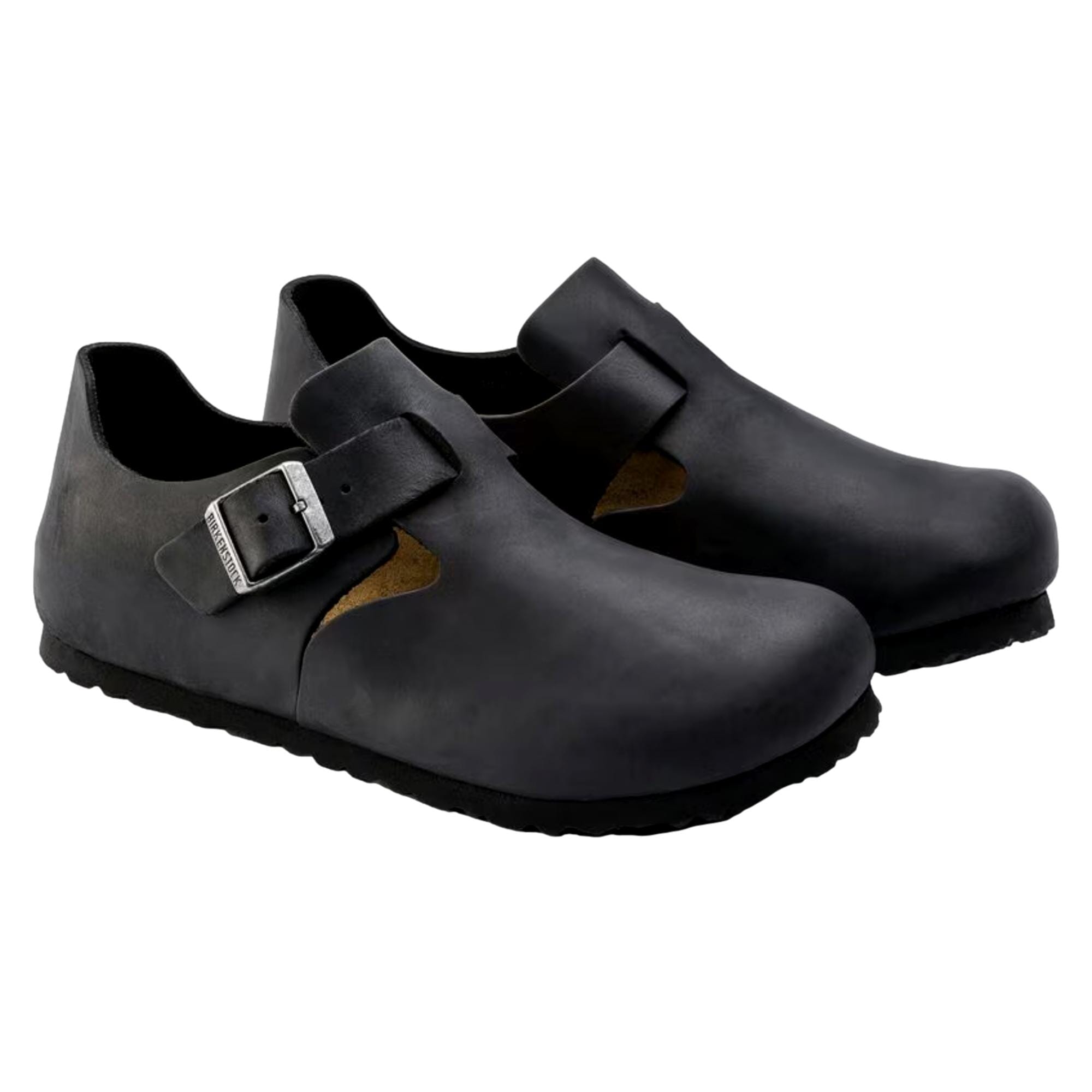 Women's Birkenstock London Oiled Leather Black Oiled Leather 166541