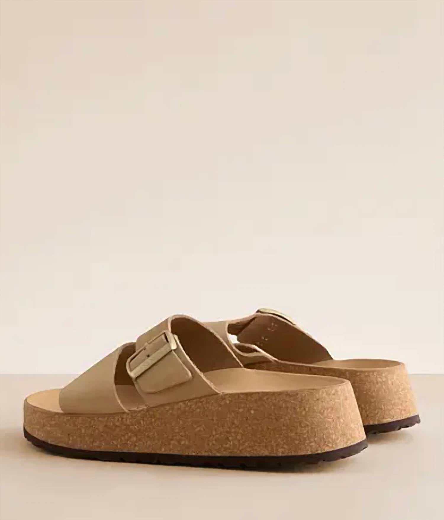Women's Almina Nubuck Leather Sandal In Sandcastle