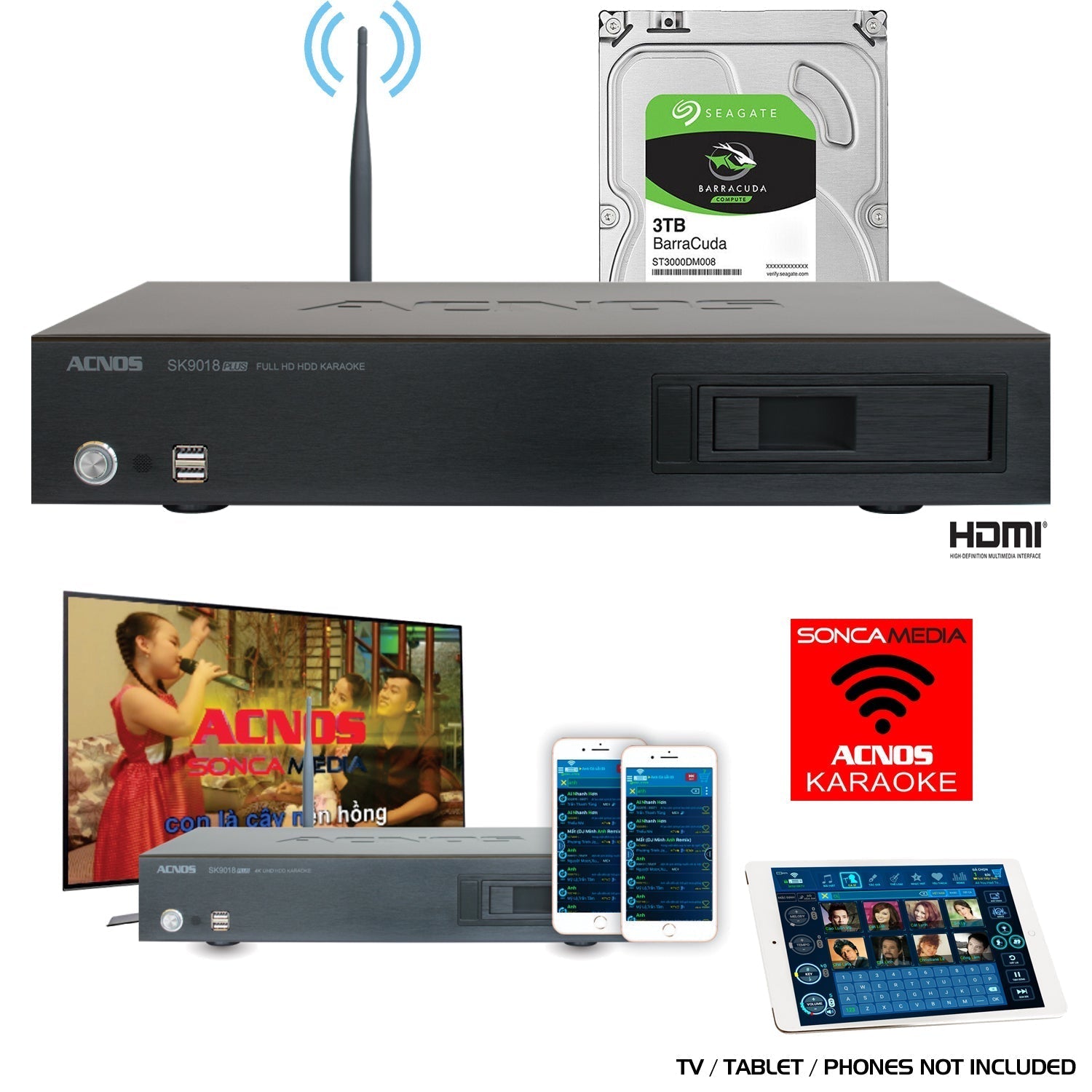 ACNOS SK9018PLUS Vietnamese Karaoke System
