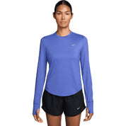 Dri Fit Uv Long Sleeve Crew Running Top In Sapphire