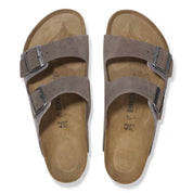 Men's Arizona Mixed Leather Sandal In Concrete Gray