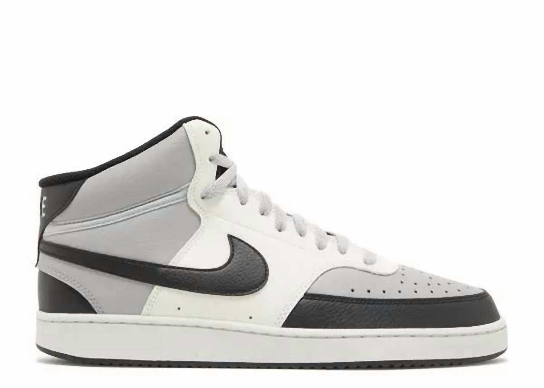 Men's Court Vision Mid Shoes In College Grey/black/white