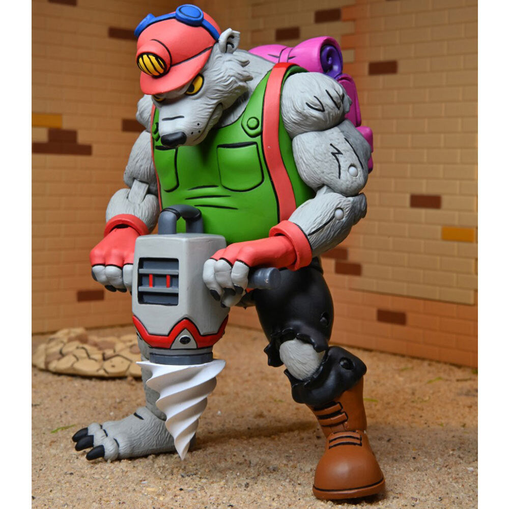 2pc Neca TMNT Dirtbag & Groundchuck Cartoon 7'' Scale Action Figures Toy 14+