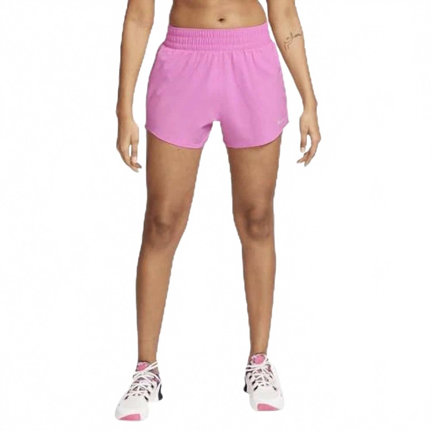Women's One Dri-Fit 3In Brief Lined Athletic Running Shorts In Pink