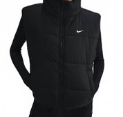 Women's Classic Puffer Therma Fit Loose Gilet Vest In Black