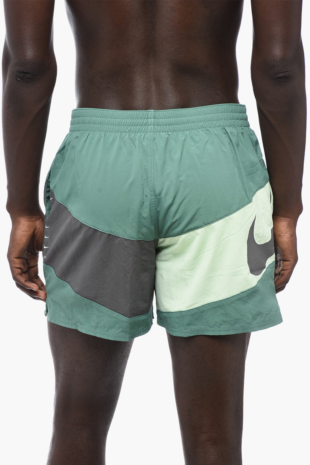 Color Block Boxer Swim Shorts with 2 Pockets