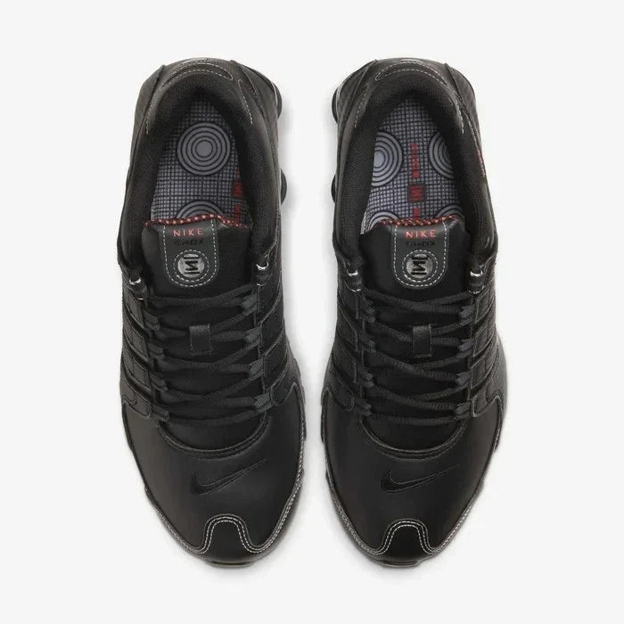 Nike Shox NZ 378341-017 Sneaker Men's US 9.5 Black Leather Running Shoes LIQ332