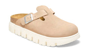 Women's Papillio Boston Chunky Suede Clogs In Warm Sand