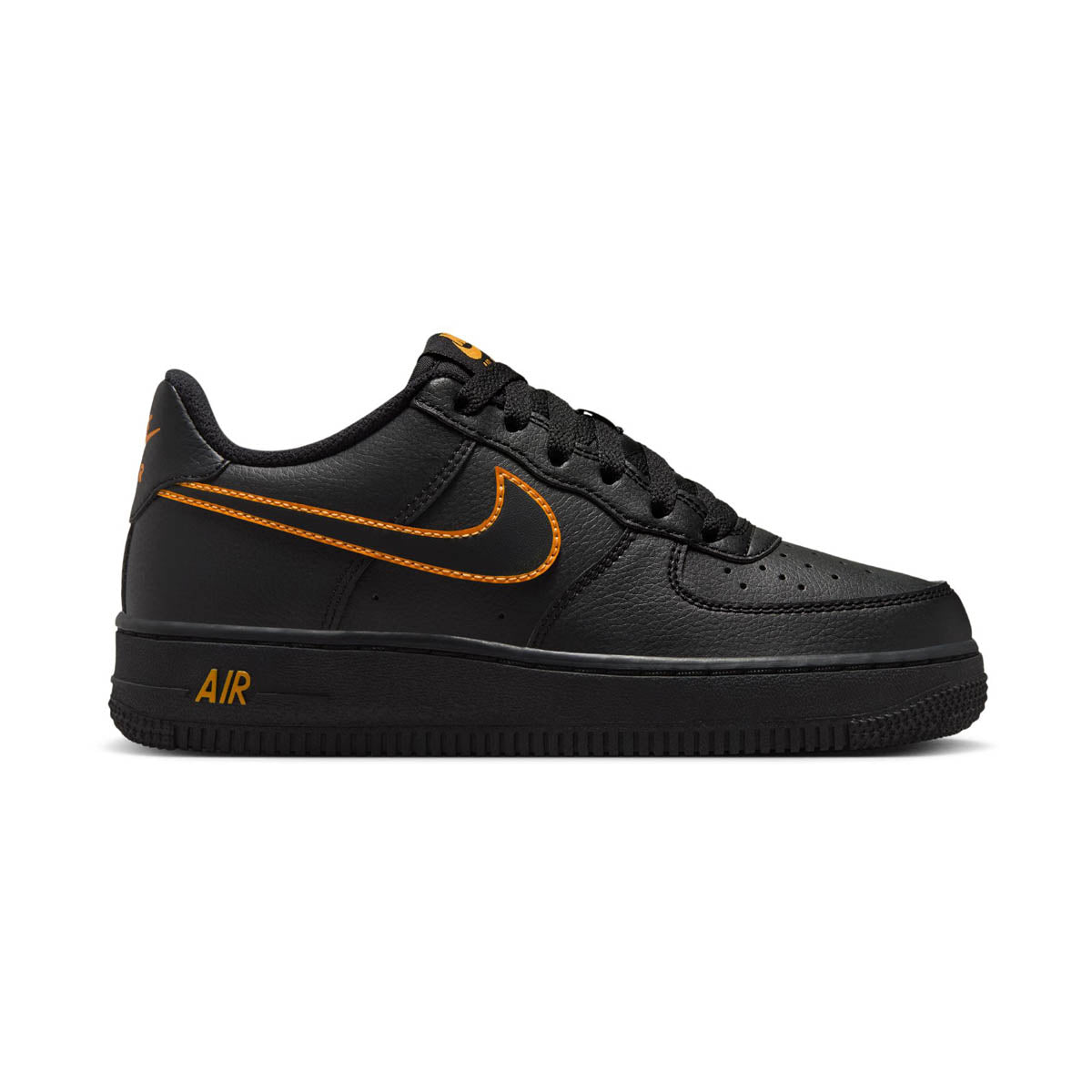 Kids Nike Air Force 1 'Sundial Black' Big ' Shoes
