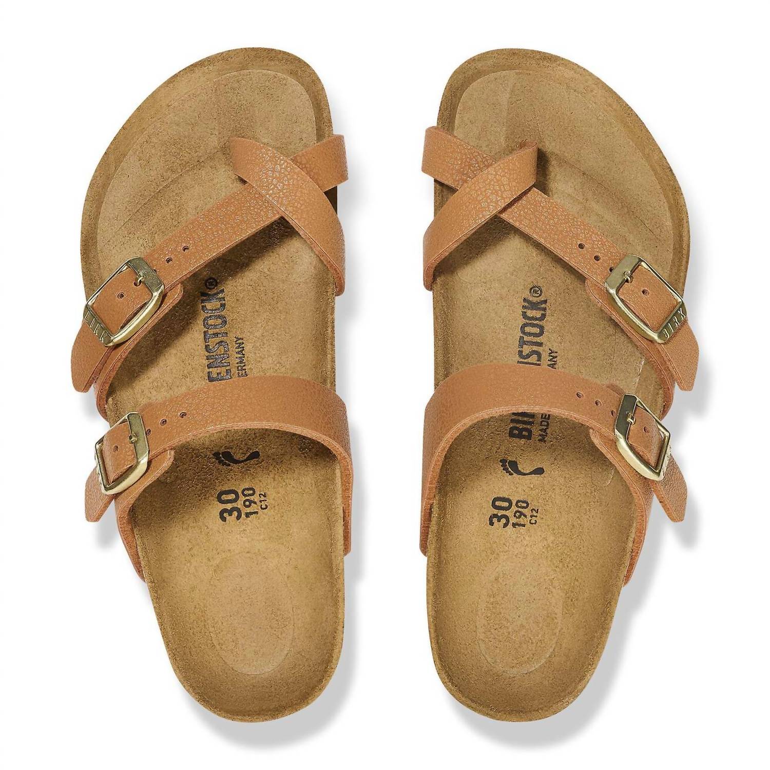Kids Mayari Strap Sandals In Grained Pecan