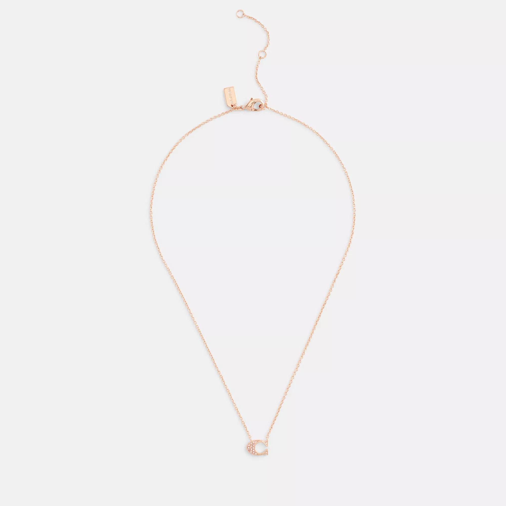 Coach Outlet Pave Signature Necklace