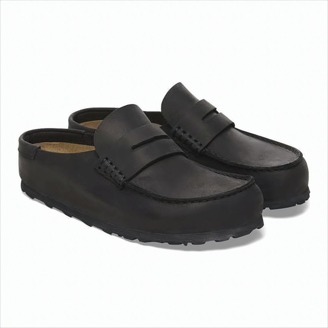 Nubuck Leather Slip-On Loafers with Moccasin-Style Toe
