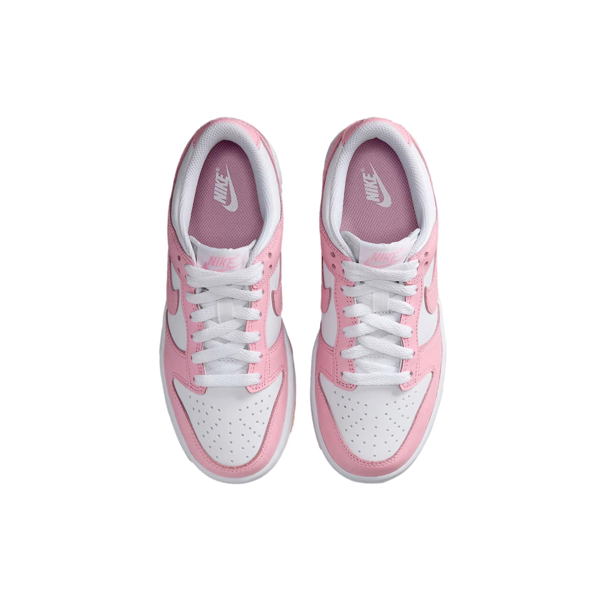 Grade-School Nike Dunk Low White / Medium Soft Pink - White FB9109-125