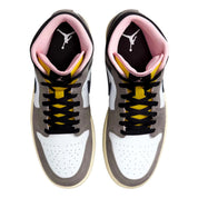 Men's Nike Air Jordan 1 Mid SE White / Oil Grey - Cave Stone HQ2011-100