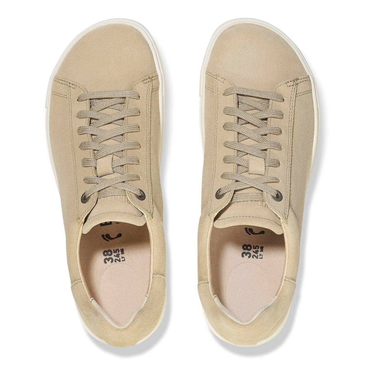 Women's Bend Leather Sneakers In Sandcastle