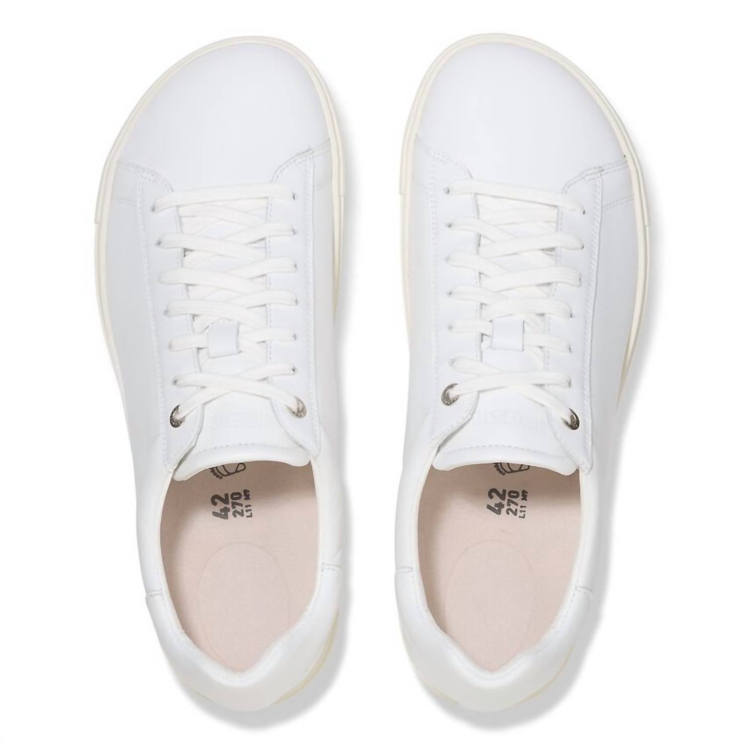 Women's Bend Low Leather Sneakers - Regular Width In White