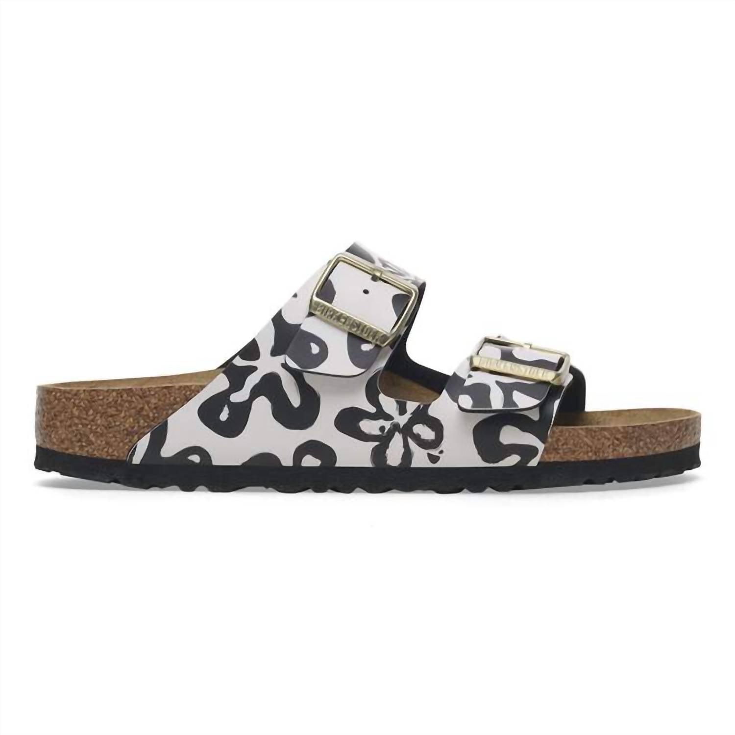 Women's Arizona Birko Sandal In Blooms White/black