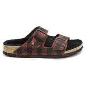 Women's Arizona Rivet Wool Felt Sandals In Plaid Red