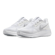 Women's Air Zoom Structure 25 Shoes In White/pure Platinum/metallic Silver