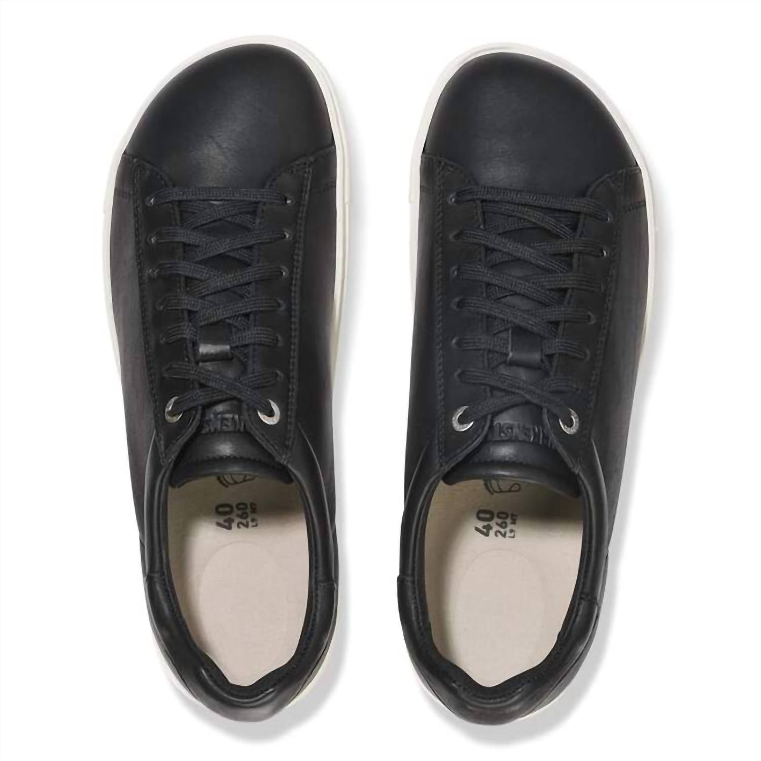Unisex Bend Low Leather Sneakers In Black