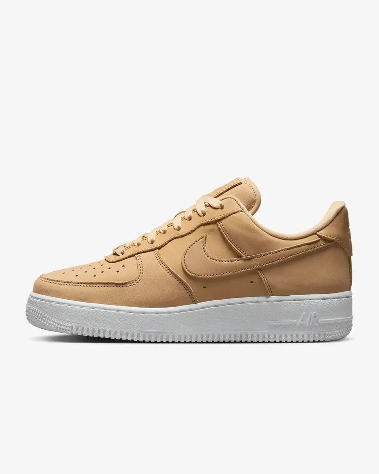 Women's Nike Air Force 1 Premium DR9503-201 Sneaker 5 Tan Leather Shoes GBNC253