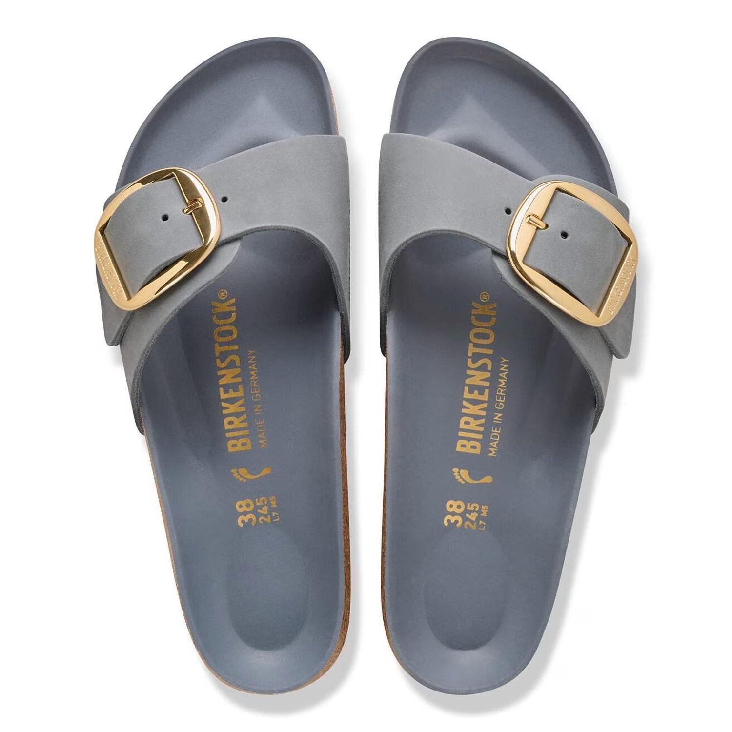 Women's Madrid Big Buckle Sandals In Basalt Gray