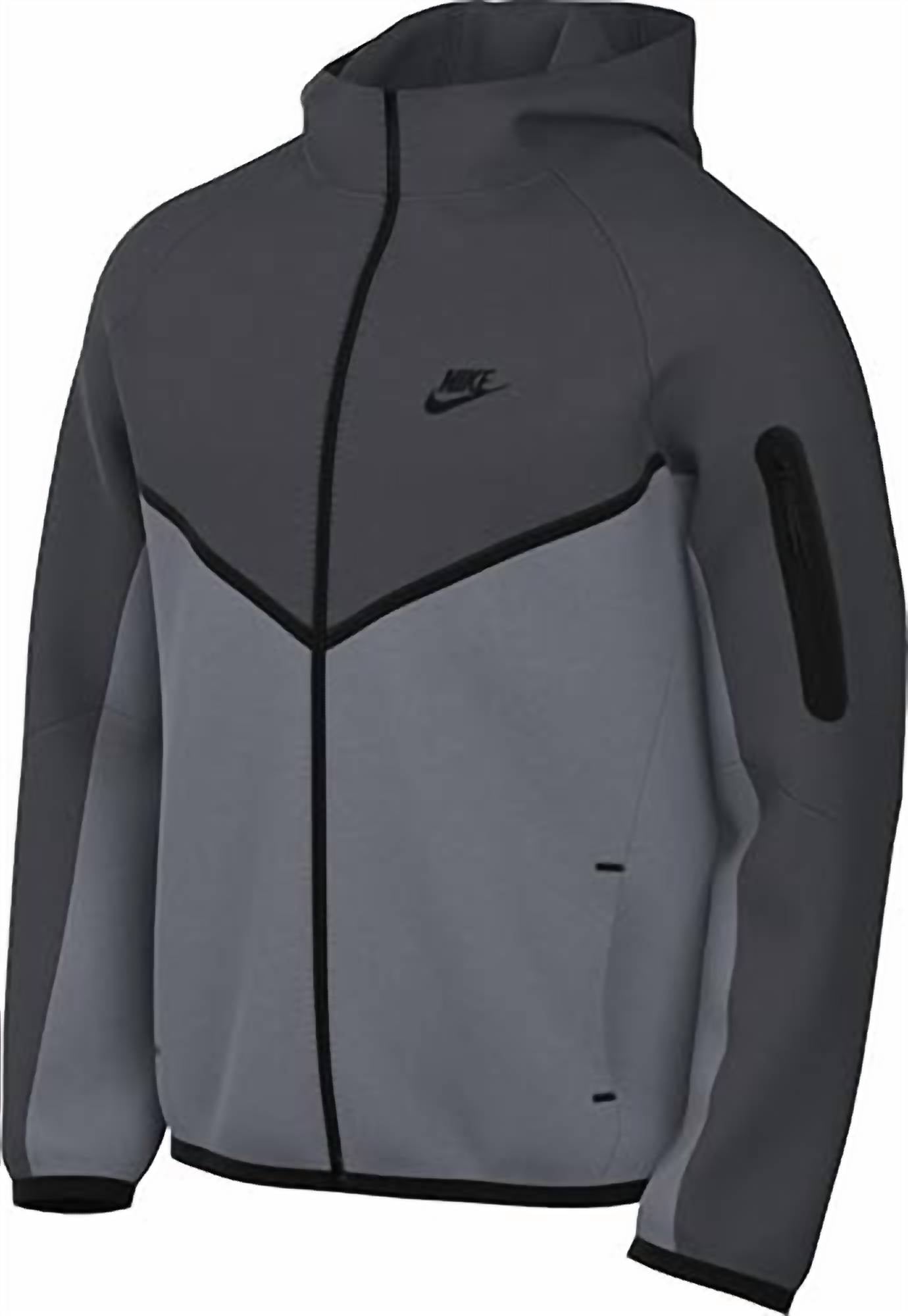 Tech Fleece Full Zip Windrunner Jacket In Grey/black