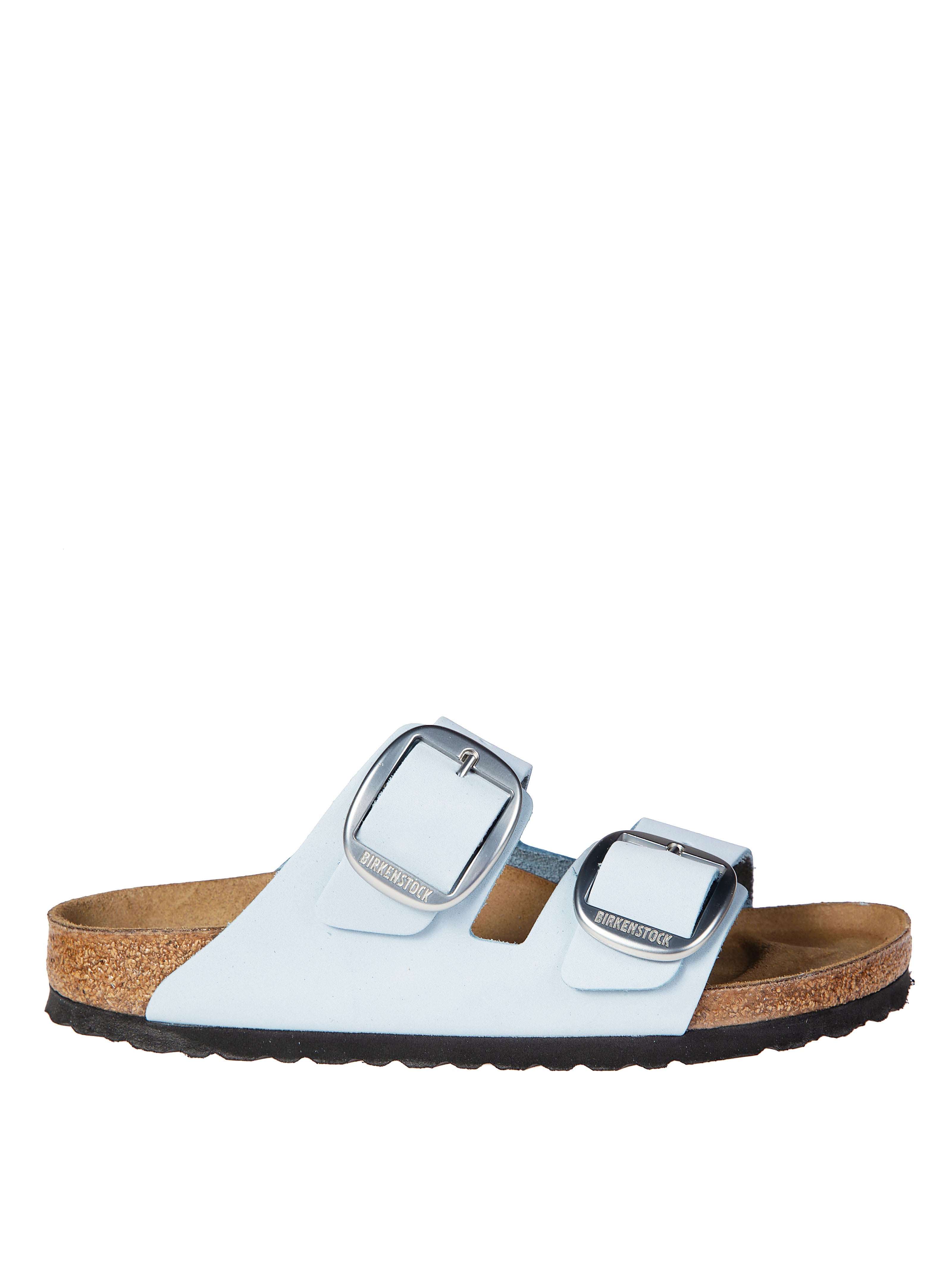 White Arizona Big Buckle Sandals