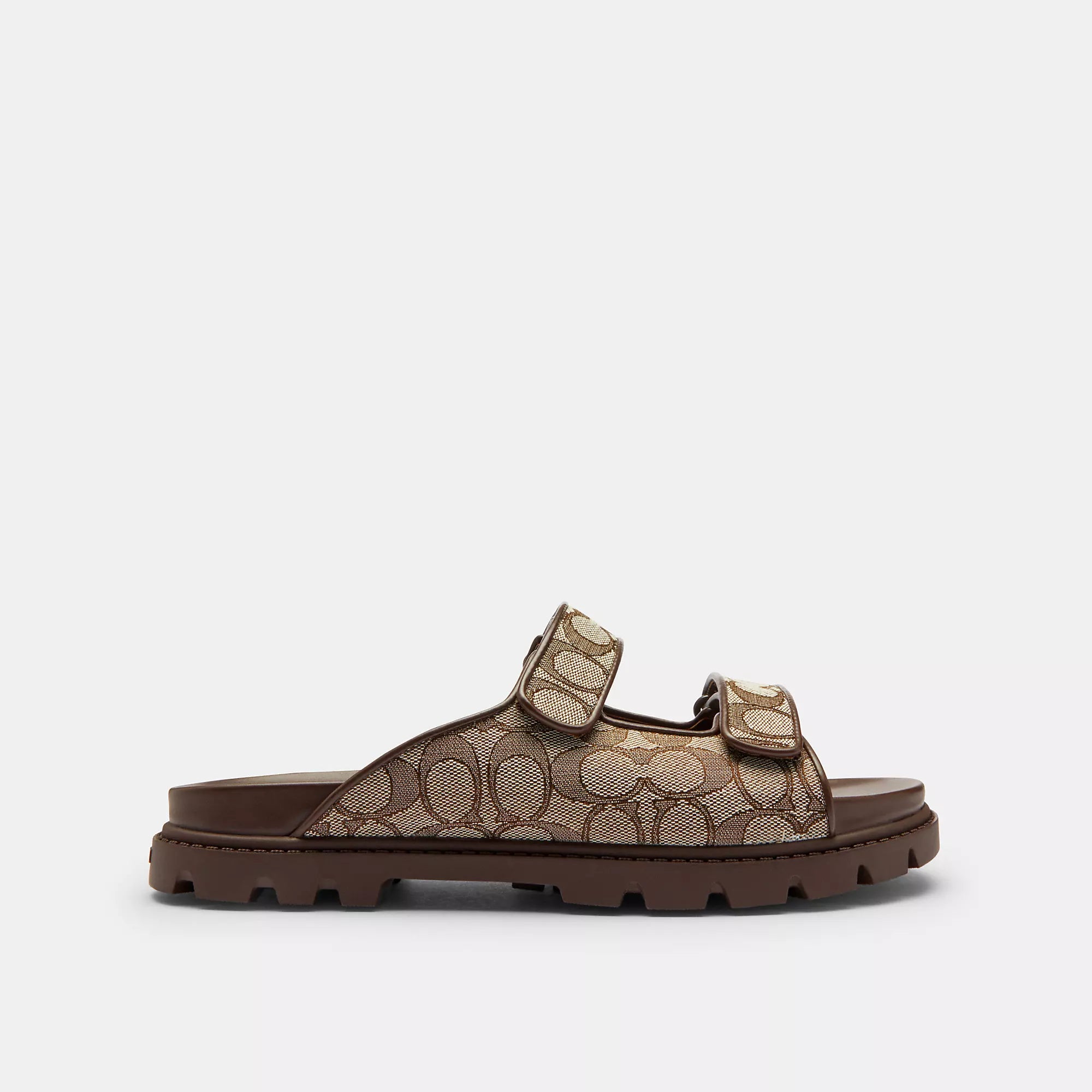 Coach Outlet Double Banded Sandal In Signature Jacquard