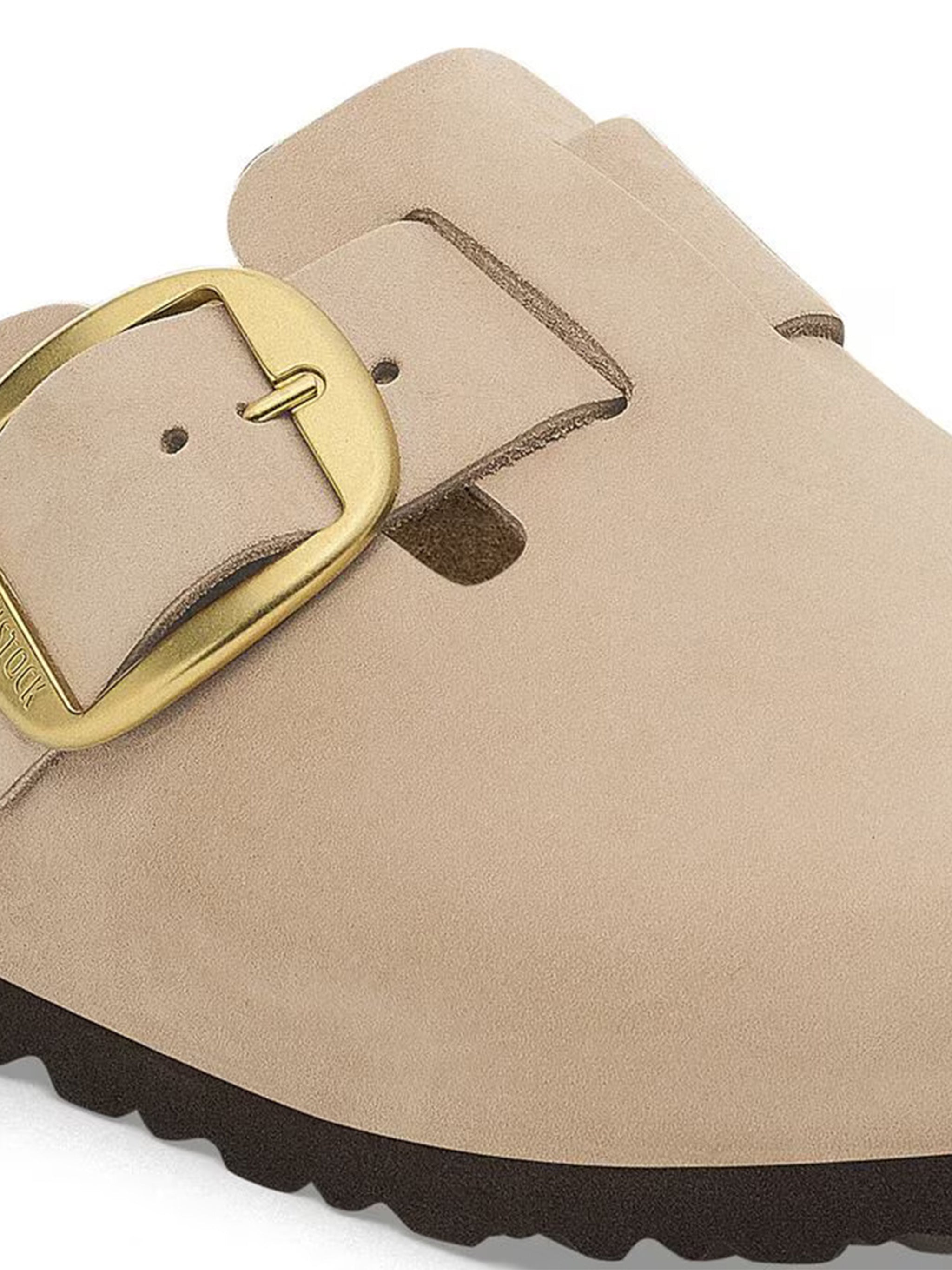 Boston Big Buckle Nubuck Leather Clogs