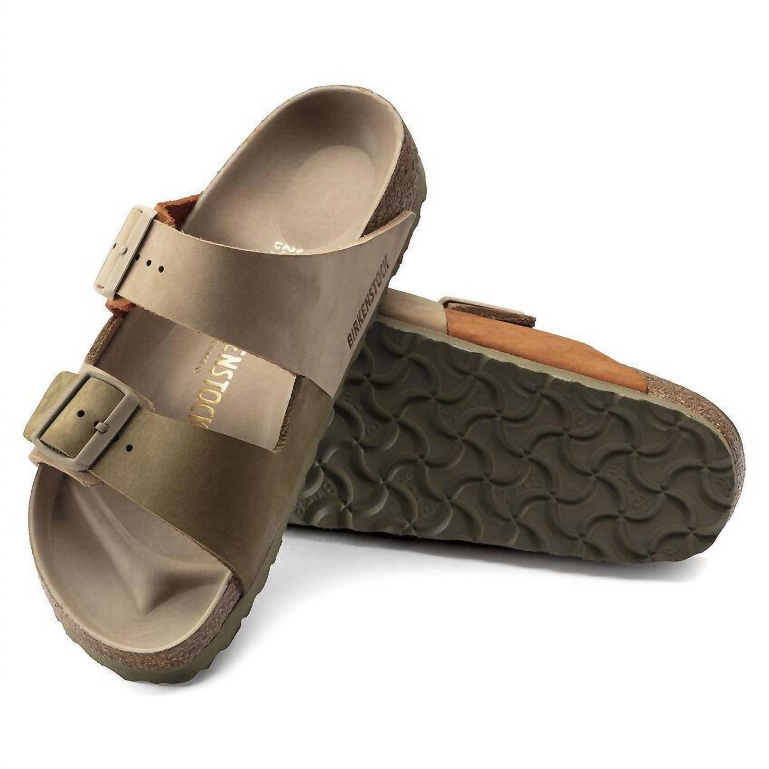 Women Arizona Split Sandals - Narrow In Sandcastle Faded Khaki