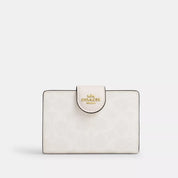 Coach Outlet Medium Corner Zip Wallet In Signature Canvas