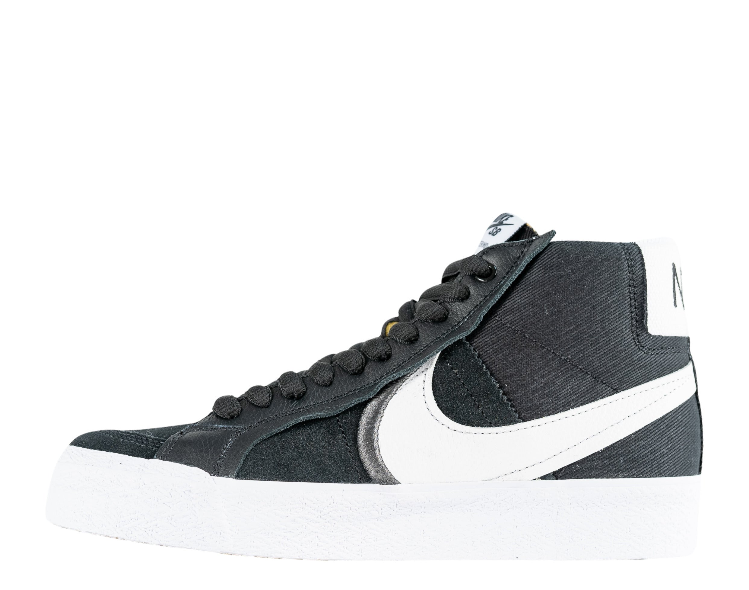Men's Nike SB Zoom Blazer Mid PRM Plus Skateboard Shoes DR9144-001 Black White