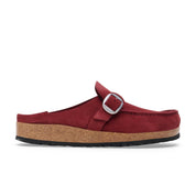 Unisex Buckley Suede Embossed Narrow Clogs In Zinfandel