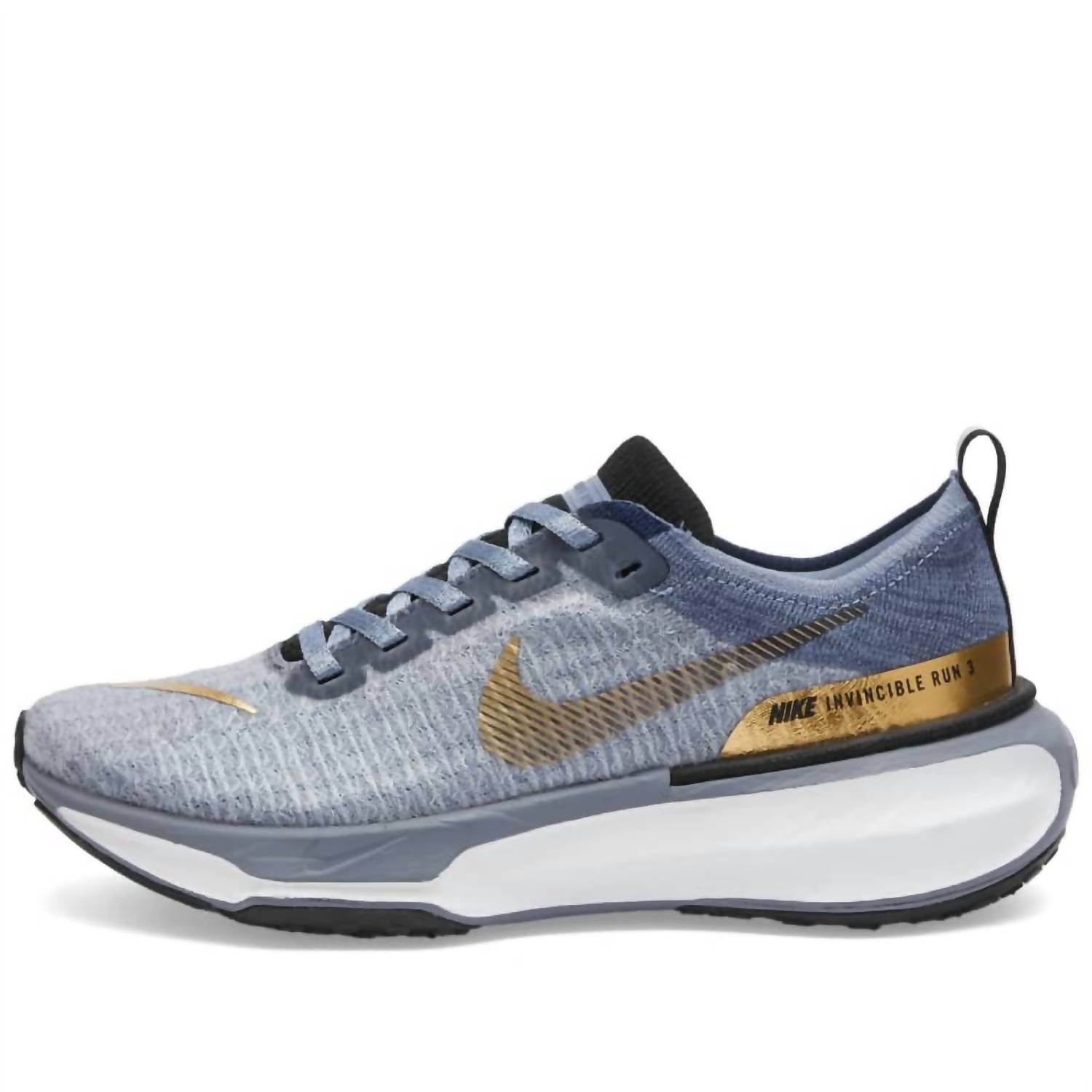 Women's Zoomx Invincible Run Flyknit 3 Shoe In Ashen Slate/metallic Gold